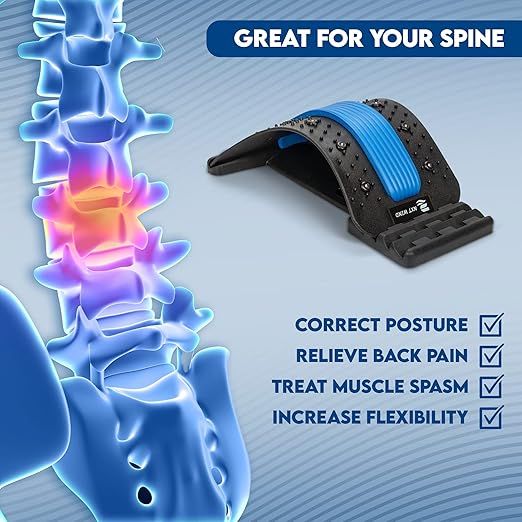 Adjustable Back Stretcher for Spinal Support & Back Pain Relief – Improve Posture at Home